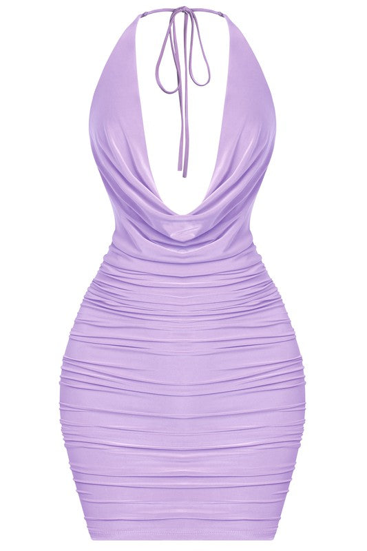 Stacy halter dress (Lavender)