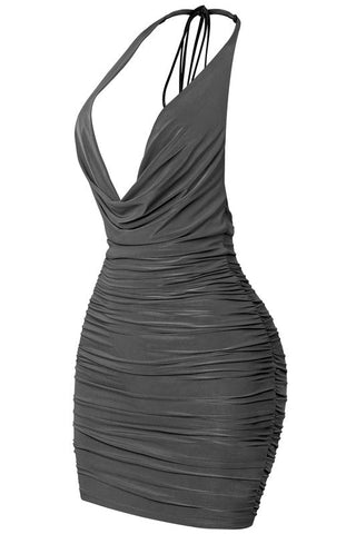 Stacy halter dress (Black)