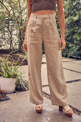 Kelsey linen pants beige