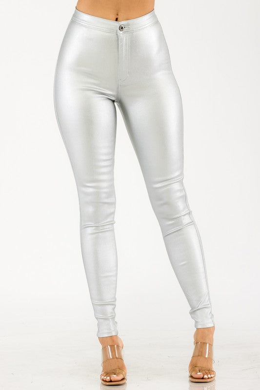 Safire Metalic pant, Silver