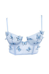 Nia Butterfly corset top (Blue)