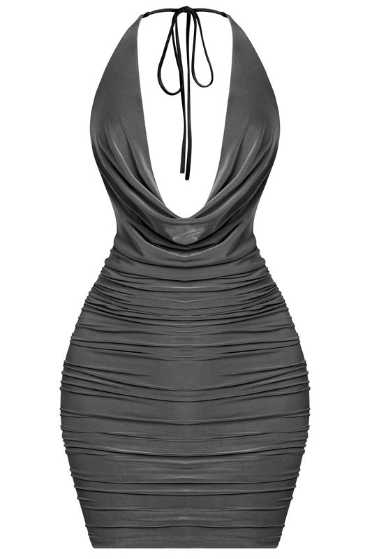 Stacy Halter Dress (Black)