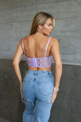 Nia Butterfly corset top (Lavender)