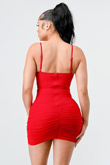 Nayla corset dress, Red