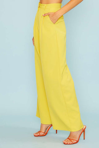 Maya Wild Leg Pant (Yellow)