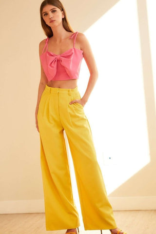 Maya Wild Leg Pant (Yellow)