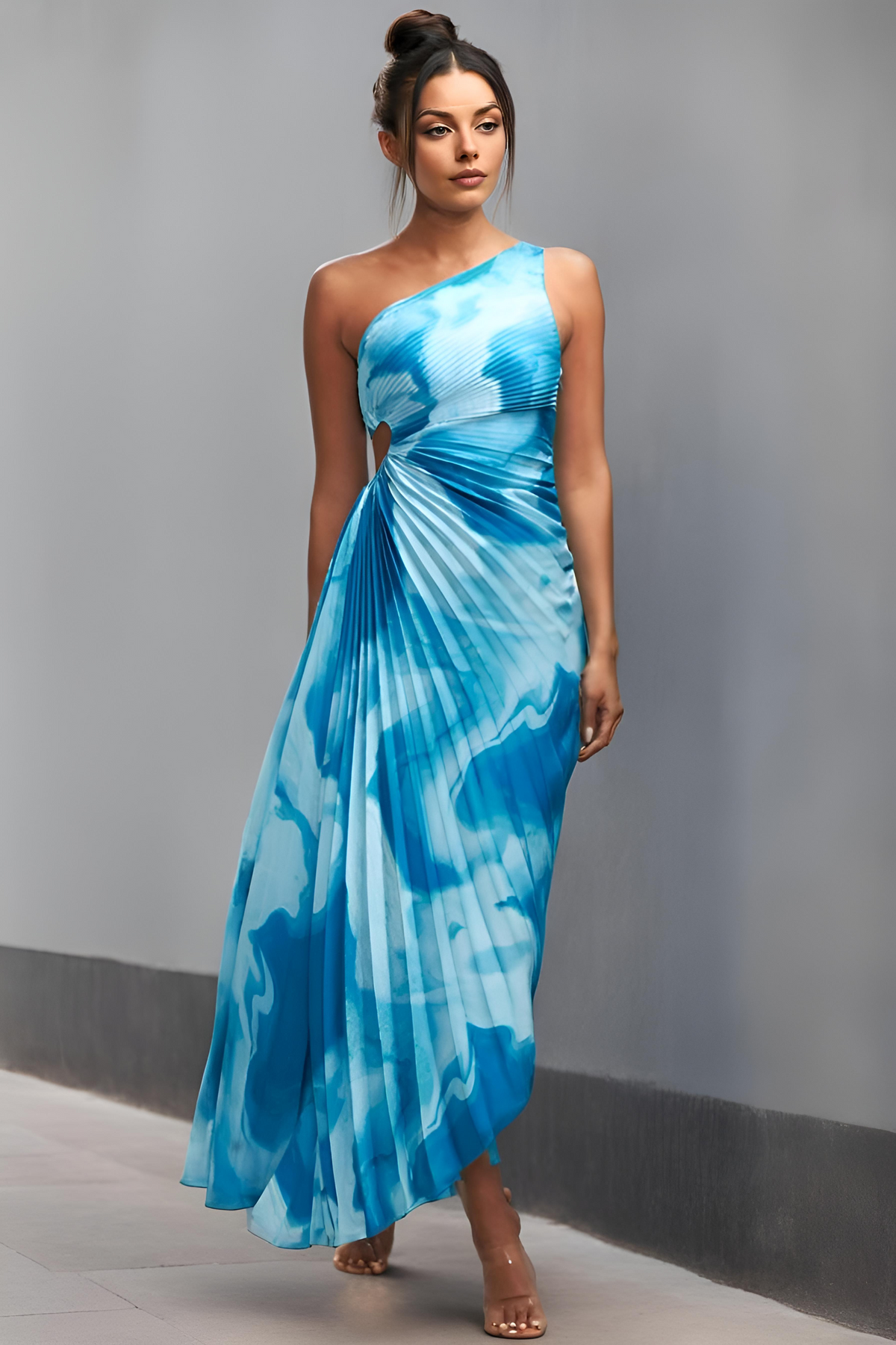 Robe longue en satin Amelia