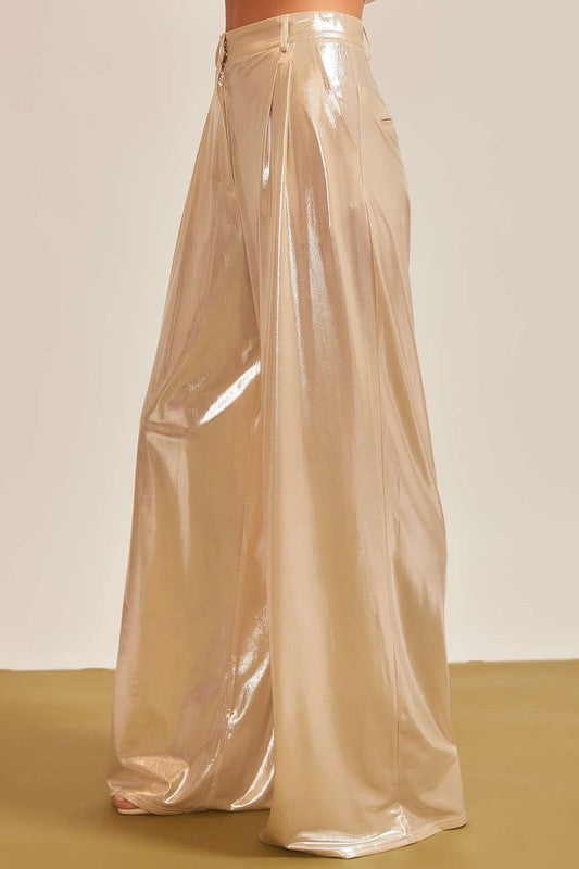 Gia metallic Pant, Gold