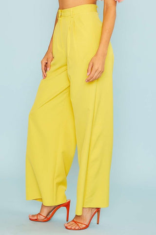 Maya Wild Leg Pant (Yellow)