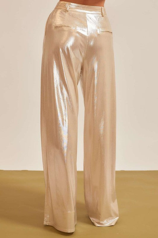 Gia metallic Pant, Gold