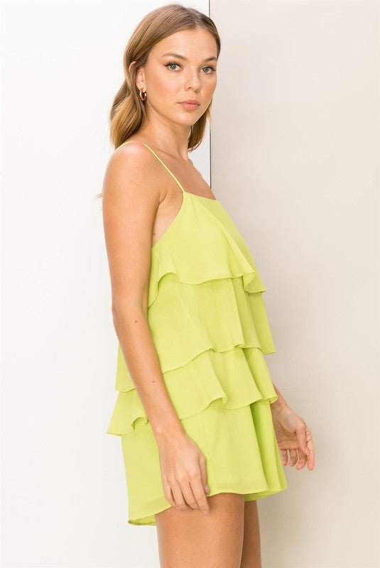 Alba rufle romper (Lime) - Fashionistar boutique