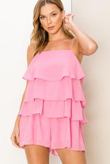 Alba rufle romper (Pink) - Fashionistar boutique