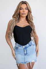 Alia Bandage Corset top (Black) - Fashionistar boutique