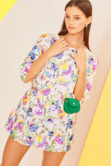 Asia Sequin T-Shirt dress (White) - Fashionistar boutique