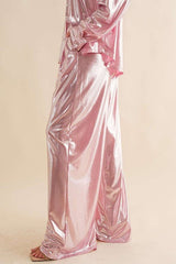 Gia metallic Pant, Pink - Fashionistar boutique