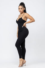 Joy Ribbed Jumpsuit (Black) - Fashionistar boutique