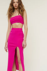 Karlie 2 - pieces skirt set (Hot Pink) - Fashionistar boutique