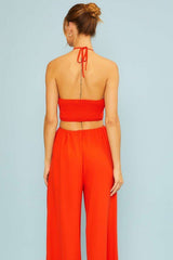 Lily Halter neck jumpsuit - Red - Fashionistar boutique