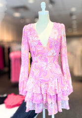 Maria floral dress (Pink) - Fashionistar boutique