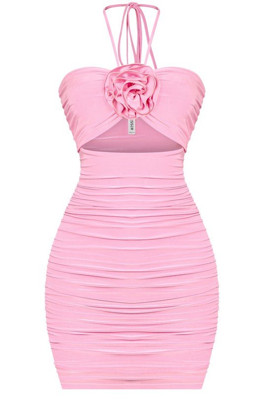 Melina halter dress (Pink) - Fashionistar boutique