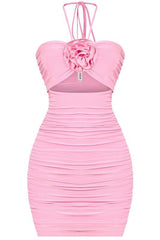 Melina halter dress (Pink) - Fashionistar boutique