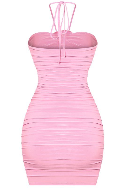 Melina halter dress (Pink) - Fashionistar boutique