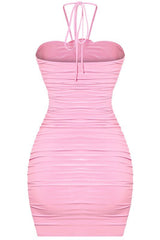 Melina halter dress (Pink) - Fashionistar boutique