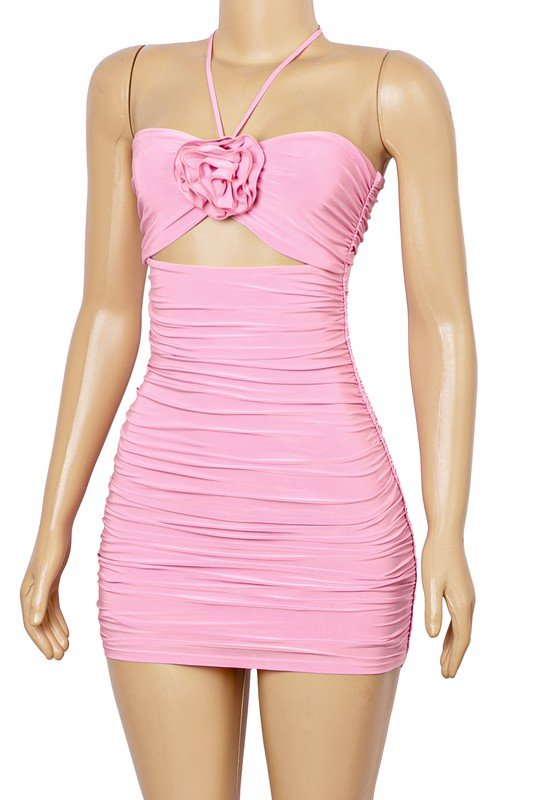 Melina halter dress (Pink) - Fashionistar boutique