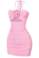 Melina halter dress (Pink) - Fashionistar boutique