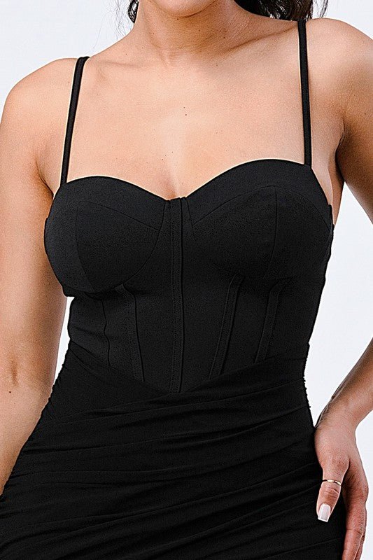 Nayla corset dress, Black - Fashionistar boutique