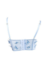 Nia Butterfly corset top (Blue) - Fashionistar boutique