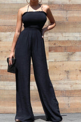 Rachel Wide Leg Jumpsuit (Black) - Fashionistar boutique