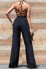 Rachel Wide Leg Jumpsuit (Black) - Fashionistar boutique