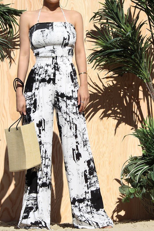 Rachel Wide Leg Jumpsuit (Tie Dye) - Fashionistar boutique