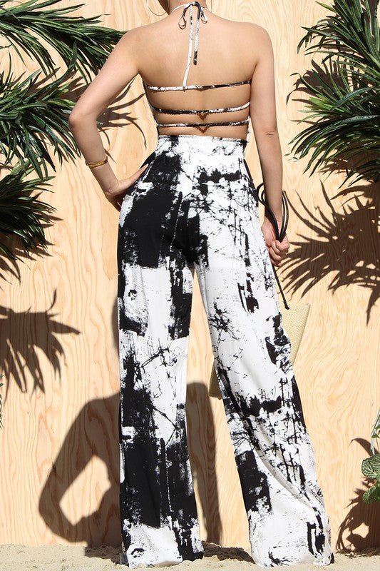 Rachel Wide Leg Jumpsuit (Tie Dye) - Fashionistar boutique