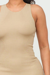 Sabina Knit dress (Nude) - Fashionistar boutique