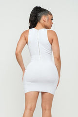 Sabina Knit dress (White) - Fashionistar boutique