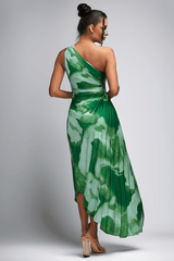 Sally one shoulder dress - Green - Fashionistar boutique