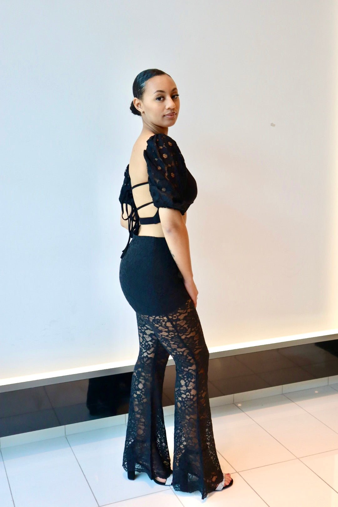 Sara Lace Flare Pants - Fashionistar boutique