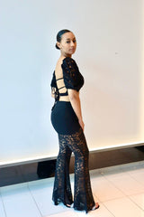 Sara Lace Flare Pants - Fashionistar boutique