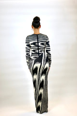 Sasha Long Sleeves Marble Dress - Fashionistar boutique