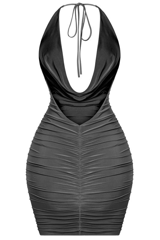 Stacy Halter Dress - Black - Fashionistar boutique