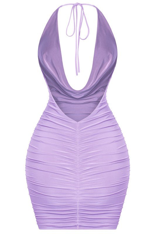 Stacy halter dress (Lavender) - Fashionistar boutique