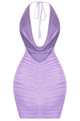 Stacy halter dress (Lavender) - Fashionistar boutique