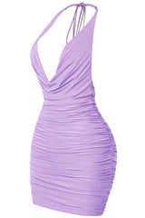 Stacy halter dress (Lavender) - Fashionistar boutique