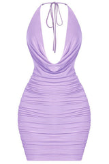 Stacy halter dress (Lavender) - Fashionistar boutique