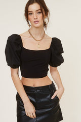 Talia top, black - Fashionistar boutique