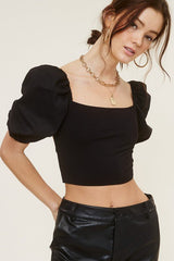 Talia top, black - Fashionistar boutique