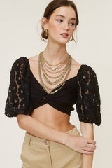 Tallie top, black - Fashionistar boutique