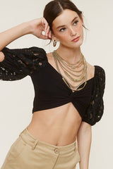 Tallie top, black - Fashionistar boutique